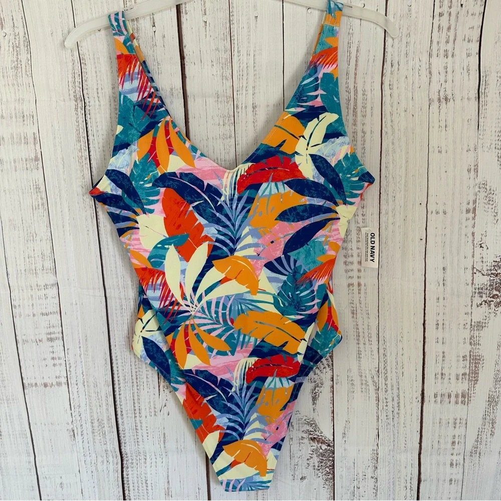 Old Navy Tropical Matching Printed One-Piece Swimsuit for Women